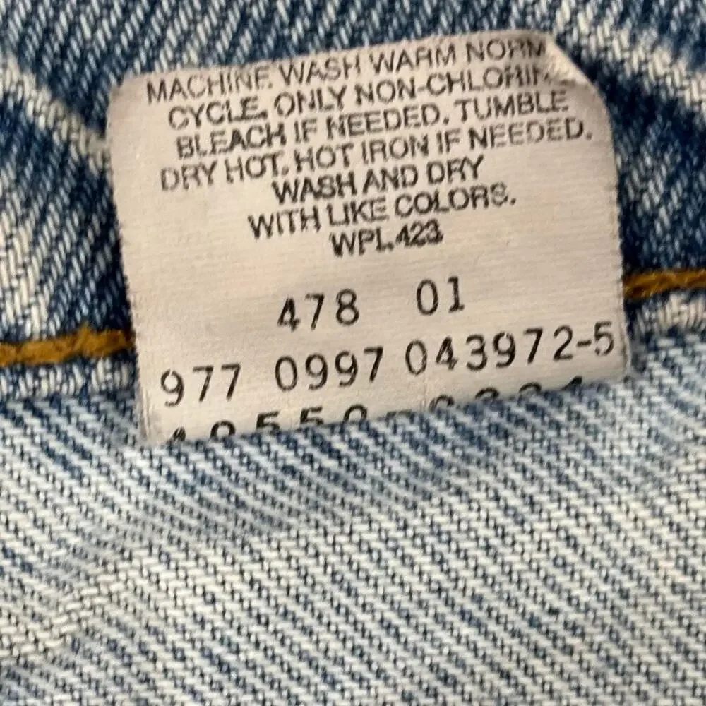 Vintage Levi's 550 Men's Size 38x29 Wide Leg Jeans Orange Tab